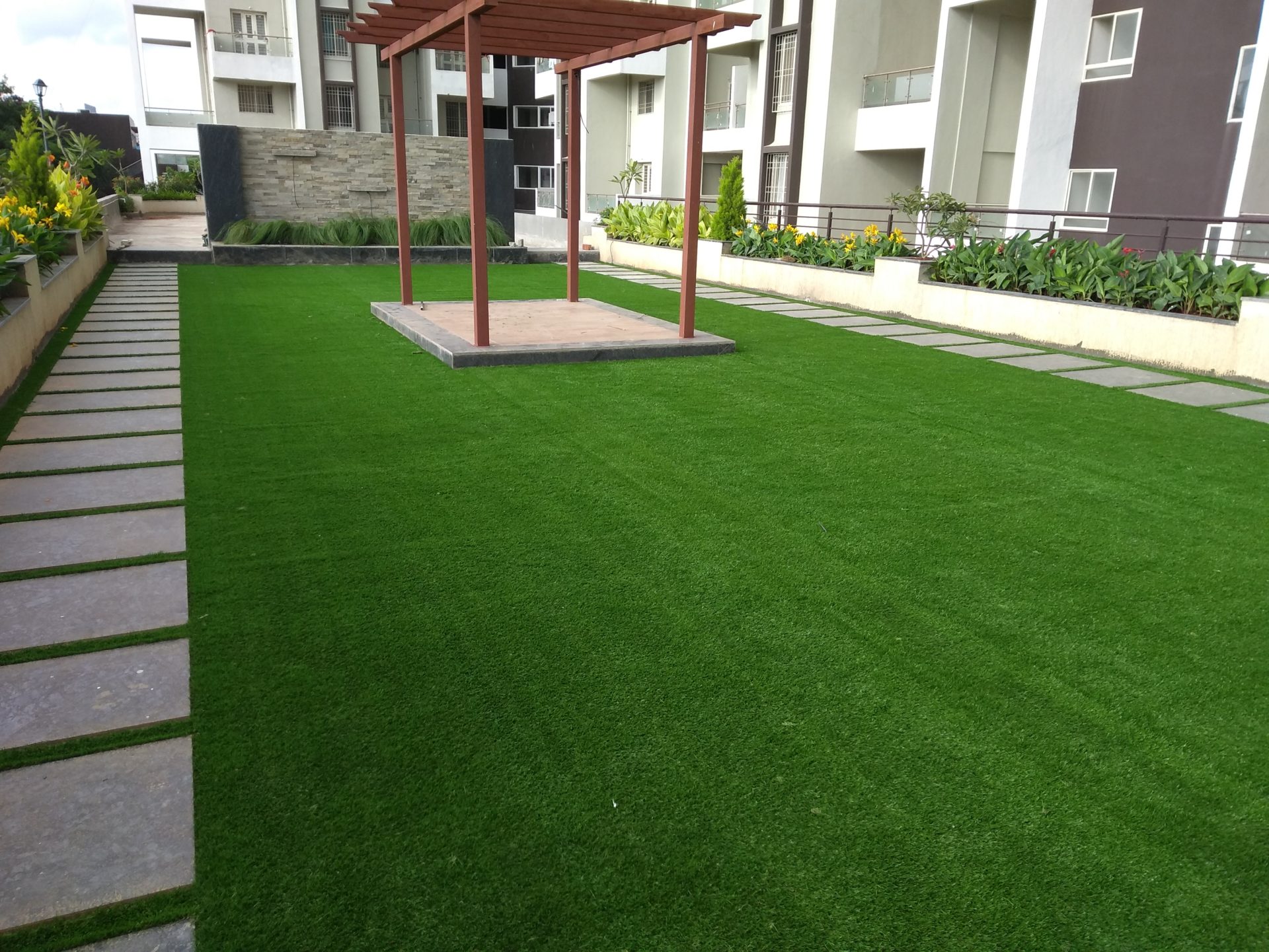 Artificial Grass installation at ravet pune e1537116847839